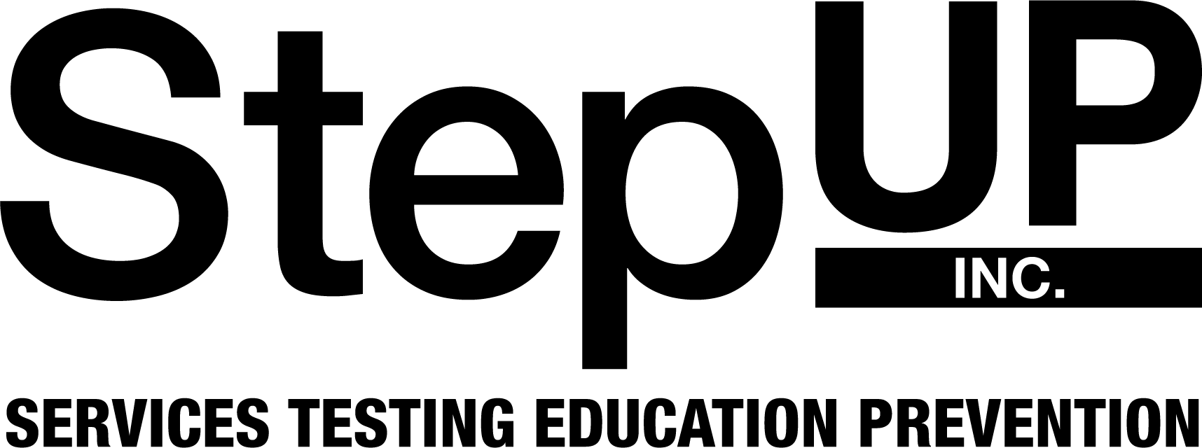 Step-Up Inc. Logo. Services Testing Education Prevention.